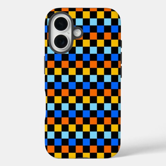 Fire and ice checkerboard pattern Case-Mate iPhone hülle (Rückseite)