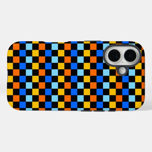 Fire and ice checkerboard pattern Case-Mate iPhone hülle (Rückseite (Horizontal))