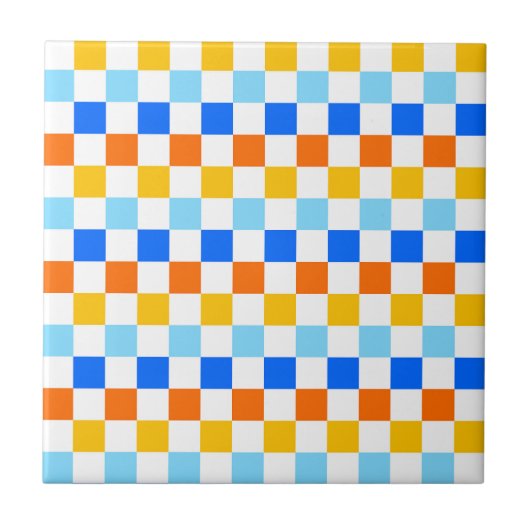 Fire and ice checkerboard pattern fliese (Vorderseite)