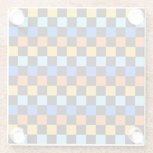 Fire and ice checkerboard pattern glasuntersetzer (Rückseite)