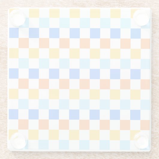 Fire and ice checkerboard pattern glasuntersetzer (Rückseite)