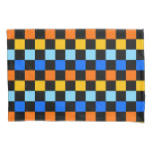 Fire and ice checkerboard pattern kissenbezug (Vorderseite-Links)