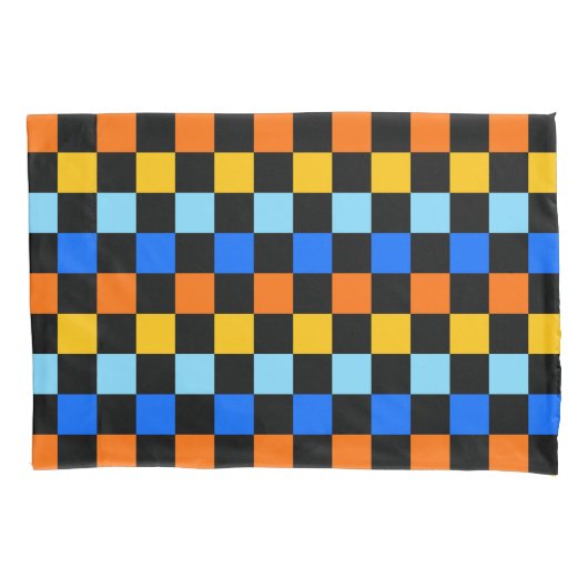 Fire and ice checkerboard pattern kissenbezug (Vorderseite-Links)