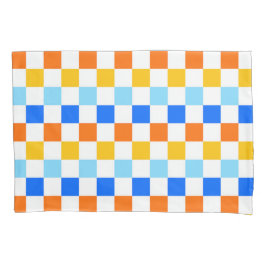 Fire and ice checkerboard pattern kissenbezug