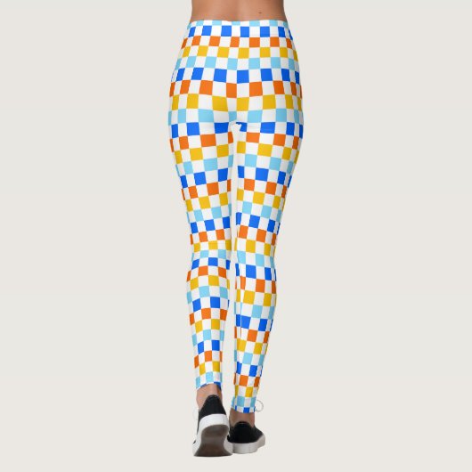 Fire and ice checkerboard pattern leggings (Rückseite)