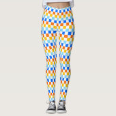 Fire and ice checkerboard pattern leggings (Vorderseite)
