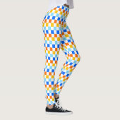 Fire and ice checkerboard pattern leggings (Rechts)