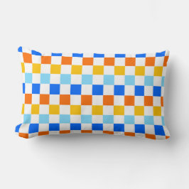 Fire and ice checkerboard pattern lendenkissen
