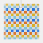 Fire and ice checkerboard pattern ornament aus glas (Vorderseite)