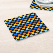 Fire and ice checkerboard pattern rechteckiger pappuntersetzer (angewinkelt)