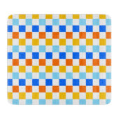 Fire and ice checkerboard pattern schneidebrett (Vorderseite)
