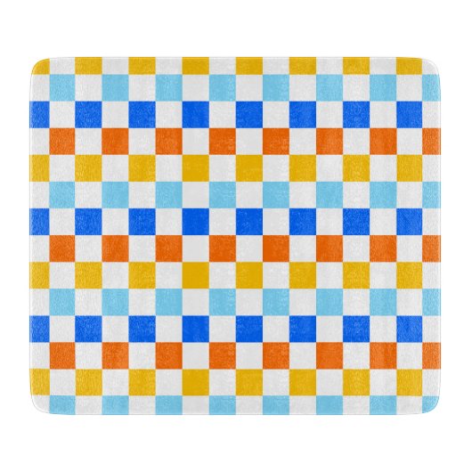Fire and ice checkerboard pattern schneidebrett (Vorderseite)