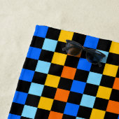 Fire and ice checkerboard pattern strandtuch (Beispiel)