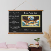 Fire and Ice Eagle Capture Beute Wandteppich Mit Holzrahmen (Schlafzimmer)