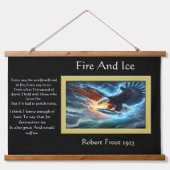 Fire and Ice Majestic Eagle Grasping Prey Wandteppich Mit Holzrahmen (Vorne)