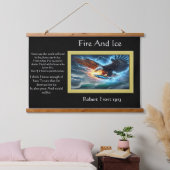 Fire and Ice Majestic Eagle Grasping Prey Wandteppich Mit Holzrahmen (Schlafzimmer)