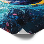 Fire and Water Surround the Earth Poster (Ecke)