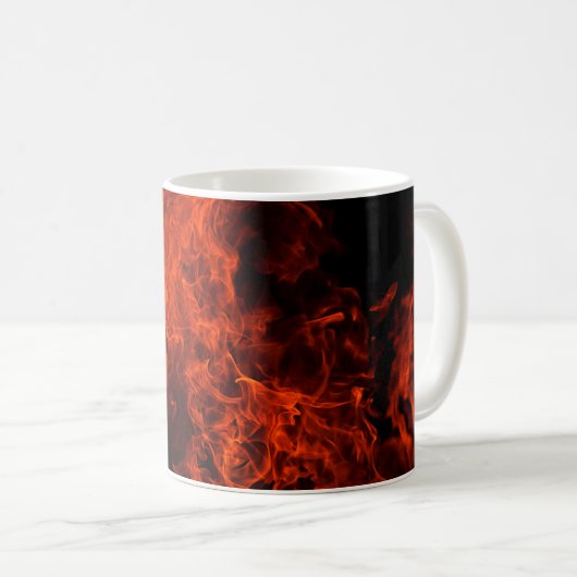 Fire background flame black hot kaffeetasse (VorderseiteRechts)