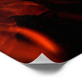 Fire background flame black hot poster (Ecke)