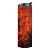 Fire background flame black hot thermosbecher (Nach links gedreht)