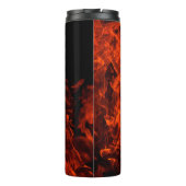 Fire background flame black hot thermosbecher (Rückseite)