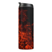 Fire background flame black hot thermosbecher (Nach rechts gedreht)