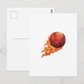 Fire Baseball  Postkarte (Vorne/Hinten)
