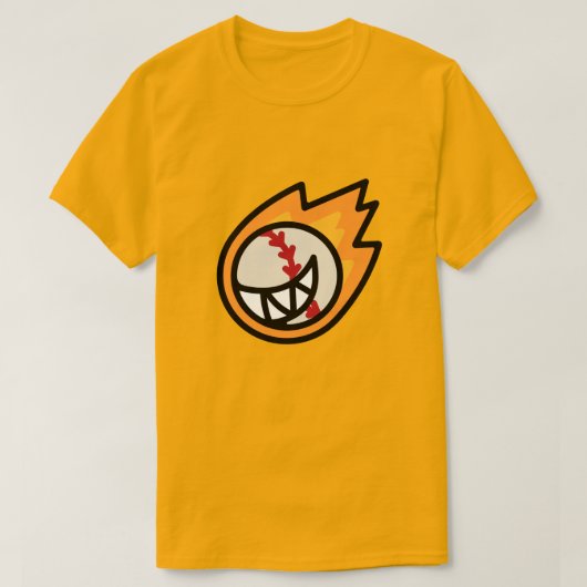 Fire Baseball Smile T-Shirt  (Design vorne)
