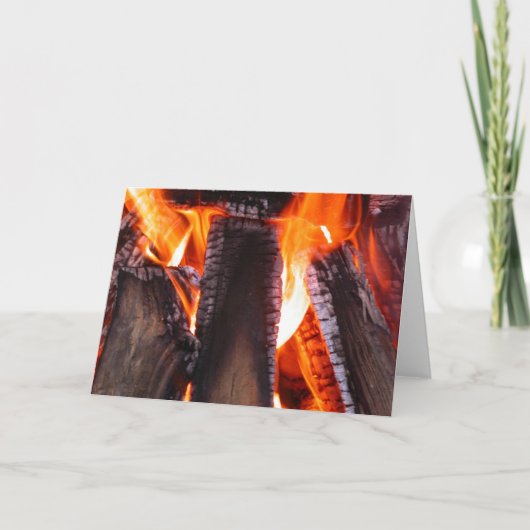 Fire Blank Greeting Card Feiertagskarte (Vorderseite)