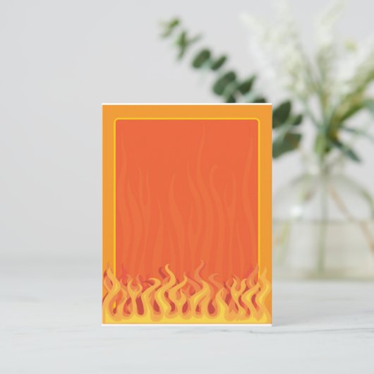 Fire Border Postkarte (Stehend Vorderseite)