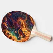 Fire Breathing Dragon Personalized Tischtennis Schläger (Seitenansicht)