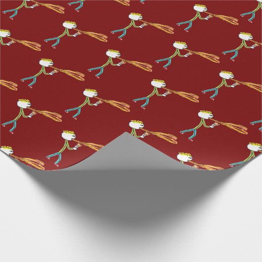 Fire Breathing Stickman Geschenkpapier (Ecke)