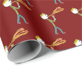 Fire Breathing Stickman Geschenkpapier (Rolleneckpunkt)