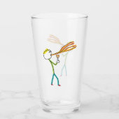 Fire Breathing Stickman Glas (Rückseite)