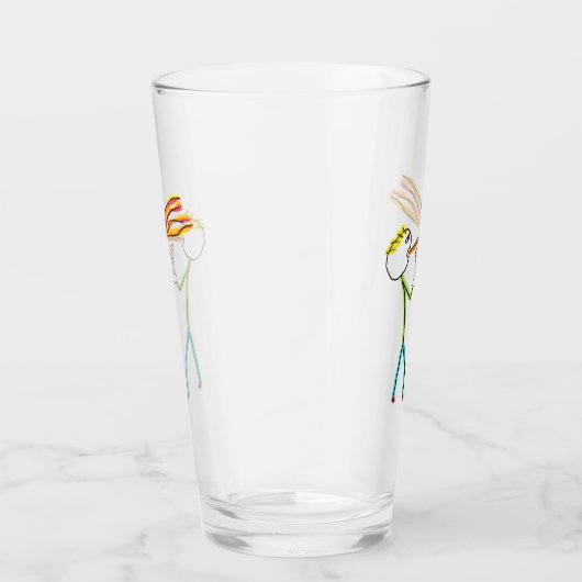 Fire Breathing Stickman Glas (Rechts)