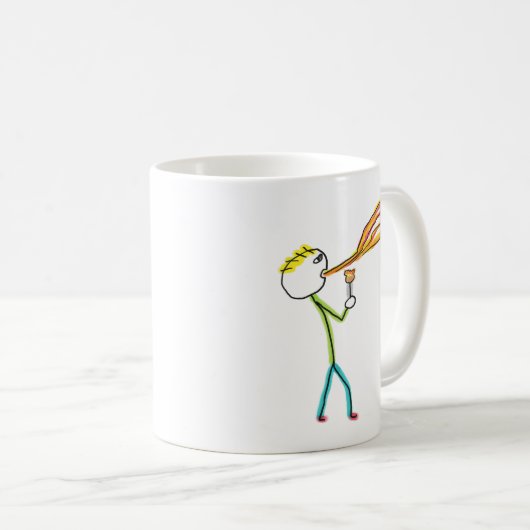 Fire Breathing Stickman Kaffeetasse (VorderseiteRechts)
