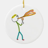 Fire Breathing Stickman Keramik Ornament (Hinten)