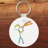 Fire Breathing Stickman Schlüsselanhänger (Vorderseite)