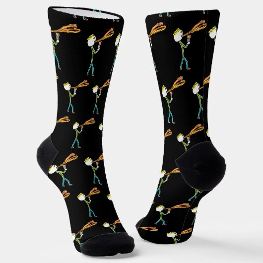 Fire Breathing Stickman Socken (Gewinkelt)