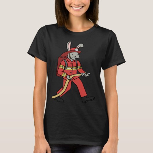 Fire brigade rabbit rabbit firefighter T-Shirt (Vorderseite)