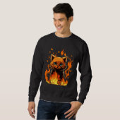 Fire Cat Sweatshirt (Vorne ganz)