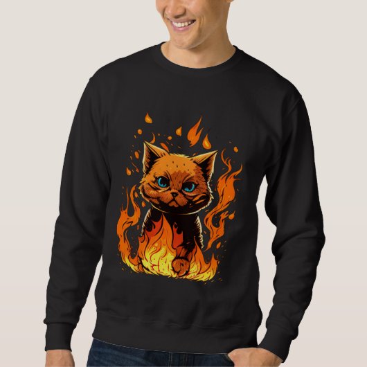 Fire Cat Sweatshirt (Vorderseite)