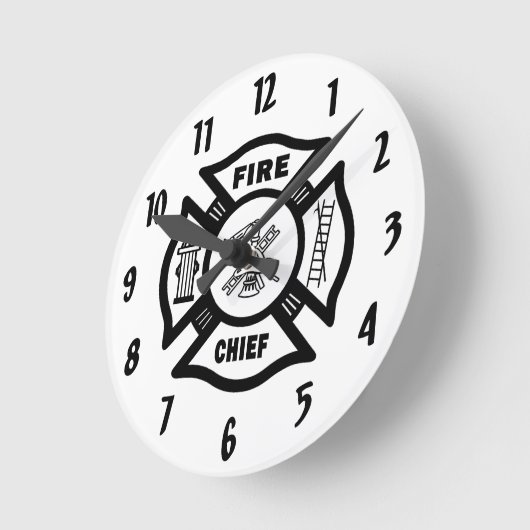 Fire Chief Runde Wanduhr (Winkel)