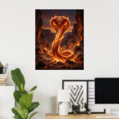 Fire Cobra Ember Canyon Poster (Heimbüro)