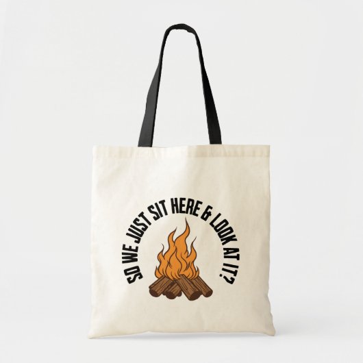 fire cottage campfire heated rivalry tote bag tragetasche (Vorne)