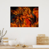 Fire Dancer Fantasy Art Poster (Küche)