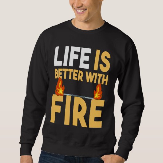 Fire Dancing Poi Spinning Dancer Balls Beginner Sp Sweatshirt (Vorderseite)