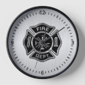 Fire Department Badge Silver Uhr (Vorderseite)