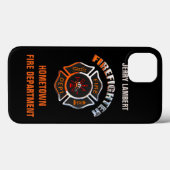 Fire Department Chrome Name Template Case-Mate iPhone Hülle (Rückseite (Horizontal))