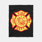 Fire Department Logo Uniform Fireman Symbol Firefi Fleecedecke (Vorderseite)